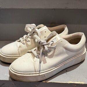Ganni Cream Platform Sneakers